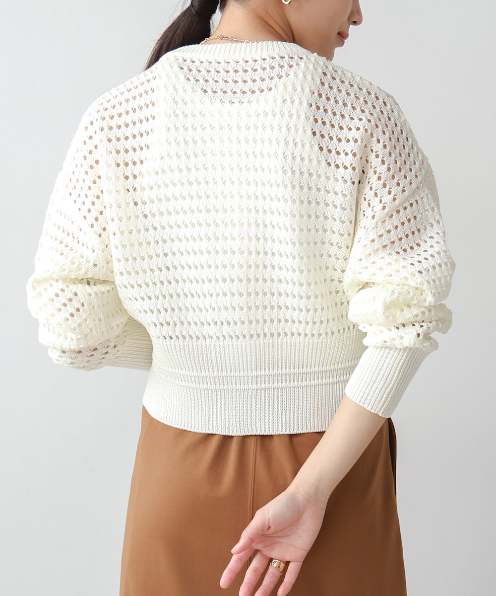 【WEB限定】メッシュニットブルゾン