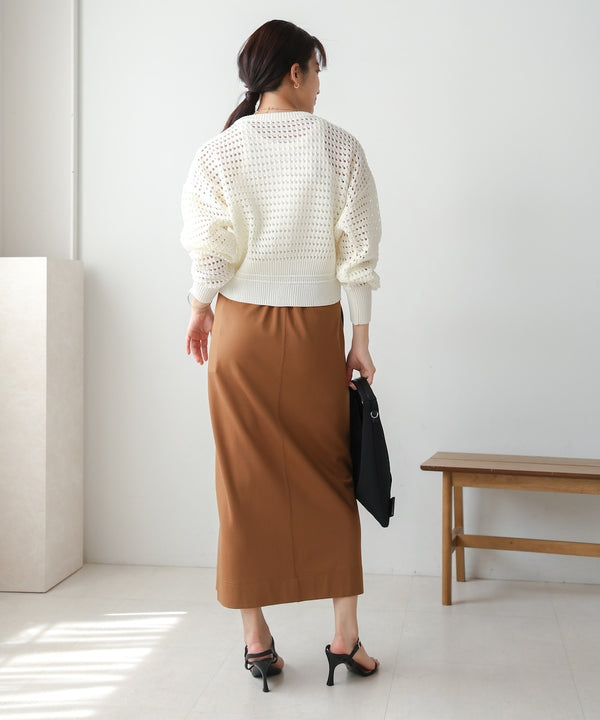 【WEB限定】メッシュニットブルゾン