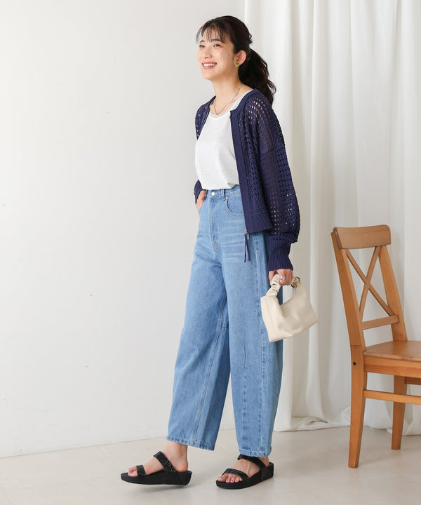 【WEB限定】メッシュニットブルゾン