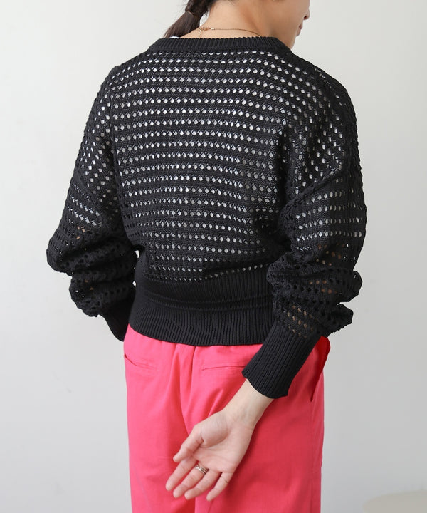 【WEB限定】メッシュニットブルゾン