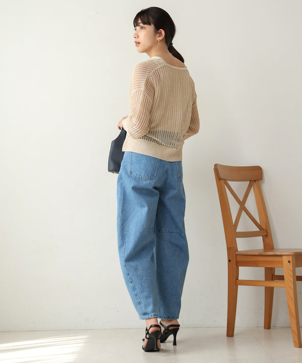 メッシュショートカーディガン