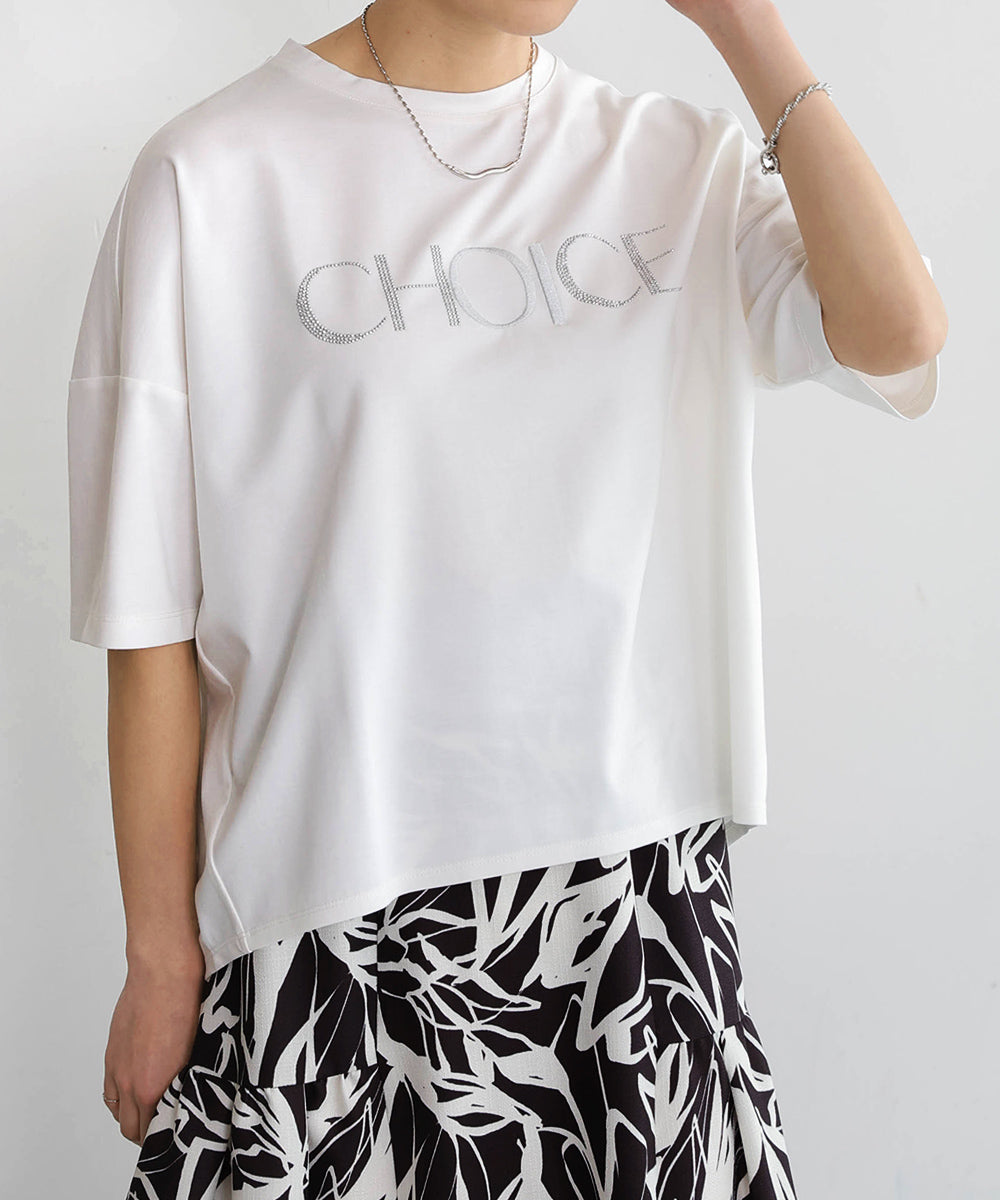 ビジューロゴTシャツ