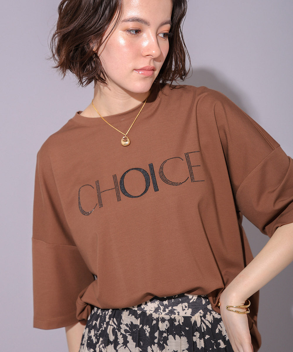 ビジューロゴTシャツ