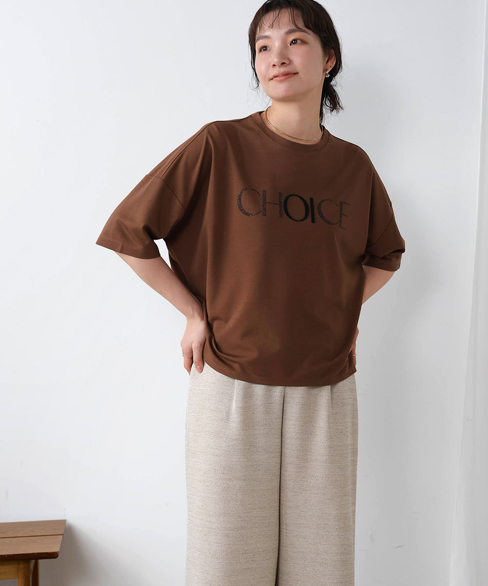 ビジューロゴTシャツ