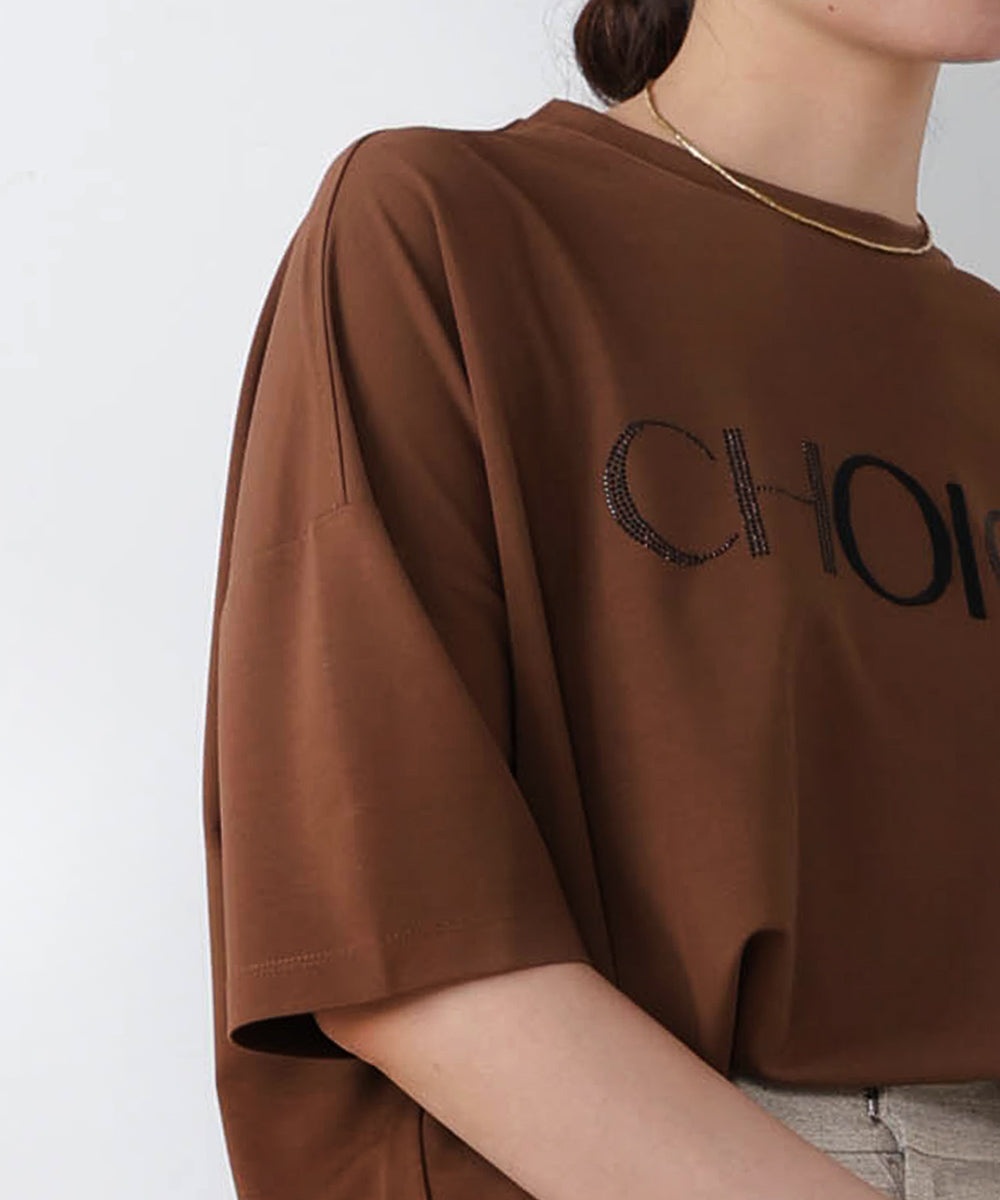 ビジューロゴTシャツ