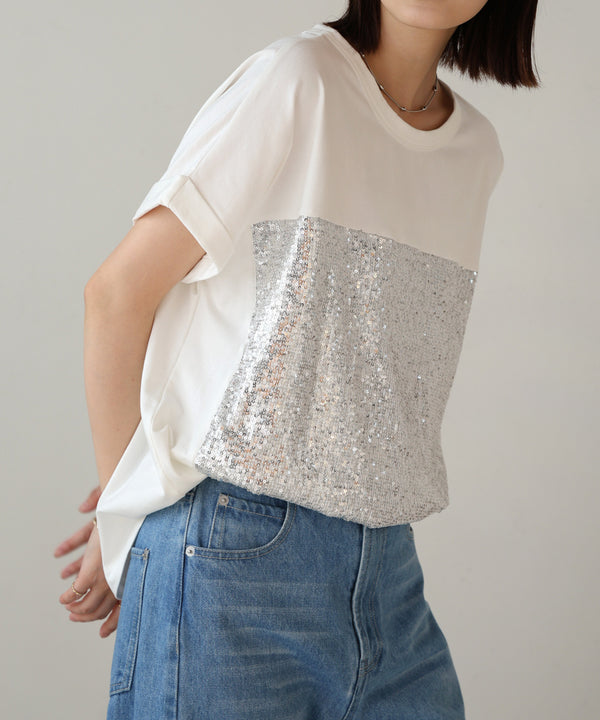 スパンコールビスチェレイヤードプルオーバー