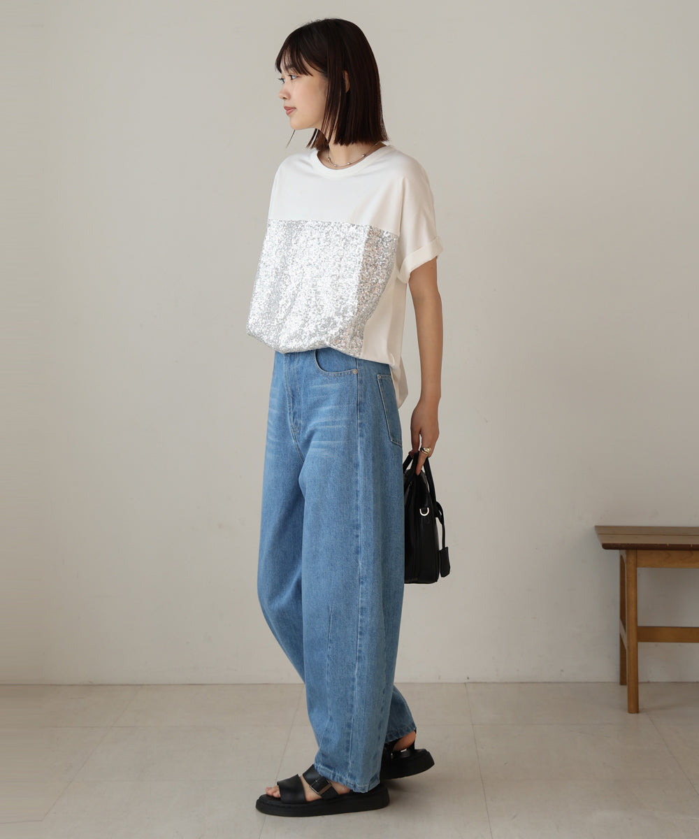 スパンコールビスチェレイヤードプルオーバー