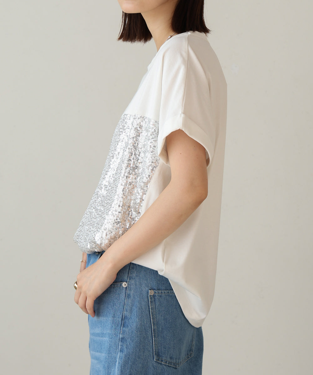 スパンコールビスチェレイヤードプルオーバー