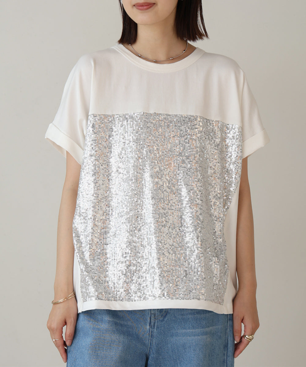 スパンコールビスチェレイヤードプルオーバー