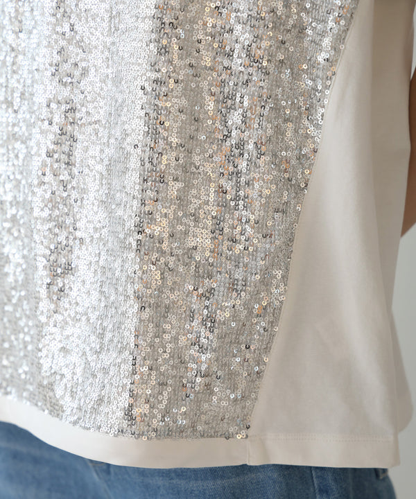 スパンコールビスチェレイヤードプルオーバー