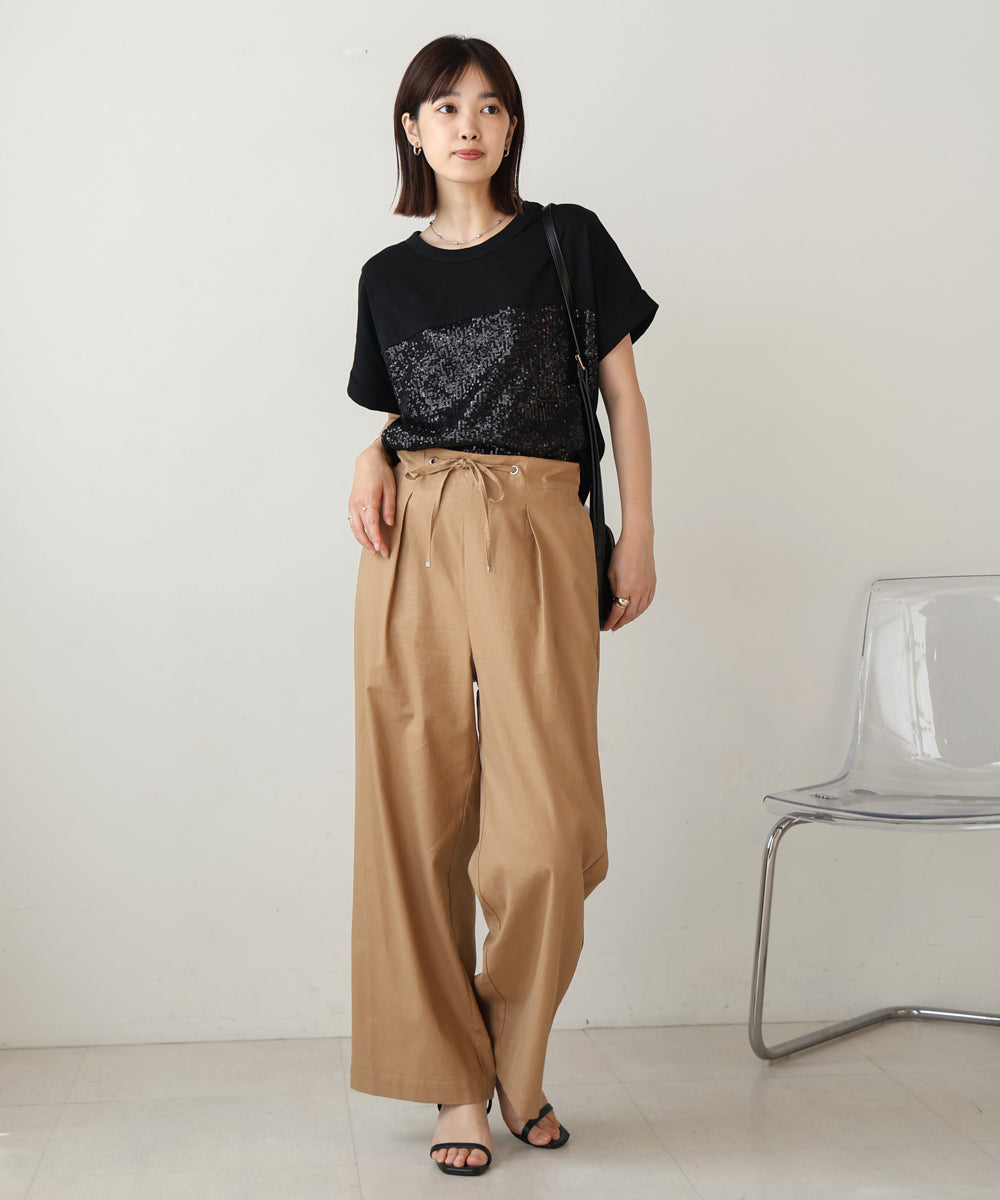 スパンコールビスチェレイヤードプルオーバー