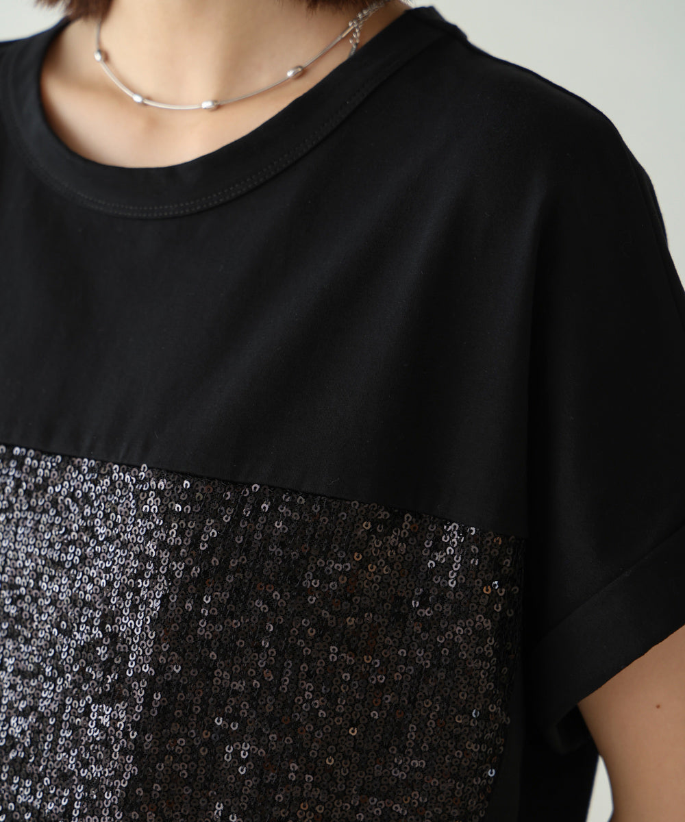 スパンコールビスチェレイヤードプルオーバー