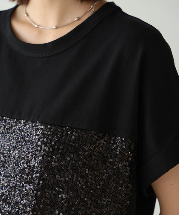 スパンコールビスチェレイヤードプルオーバー