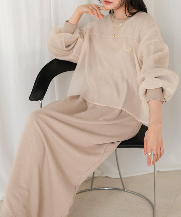 【S・Mサイズ展開】ロゴシアードッキングスウェットワンピース