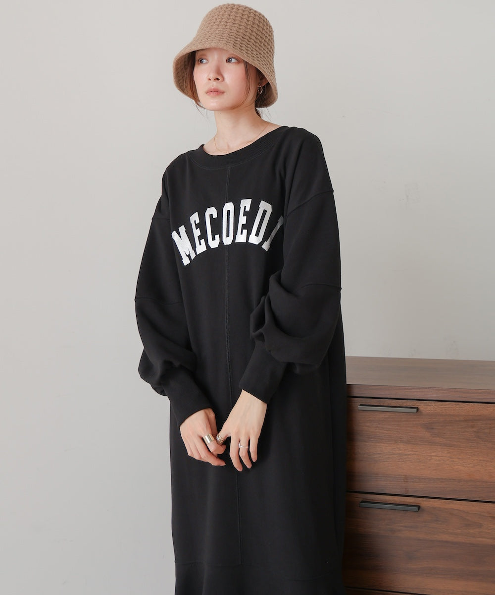 大人気アイテム再販！【S・Mサイズ展開】袖ボリューム前後2WAYマーメイドスウェットワンピース