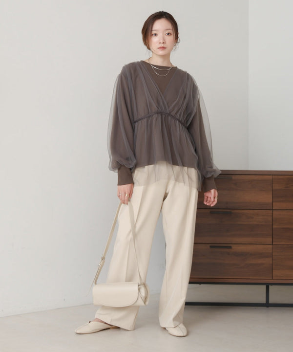 【大人気アイテム再販！】チュールレイヤードスウェット