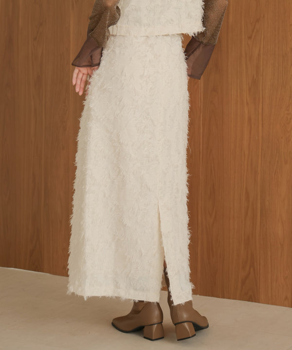 シャギージャガードタイトスカート