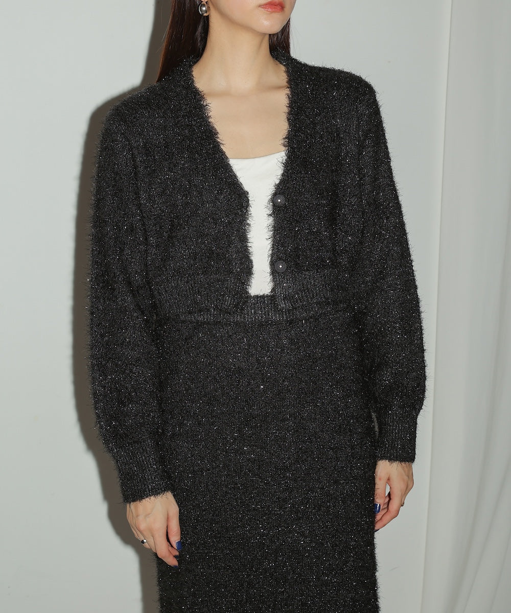 LAME KNIT CARDIGAN