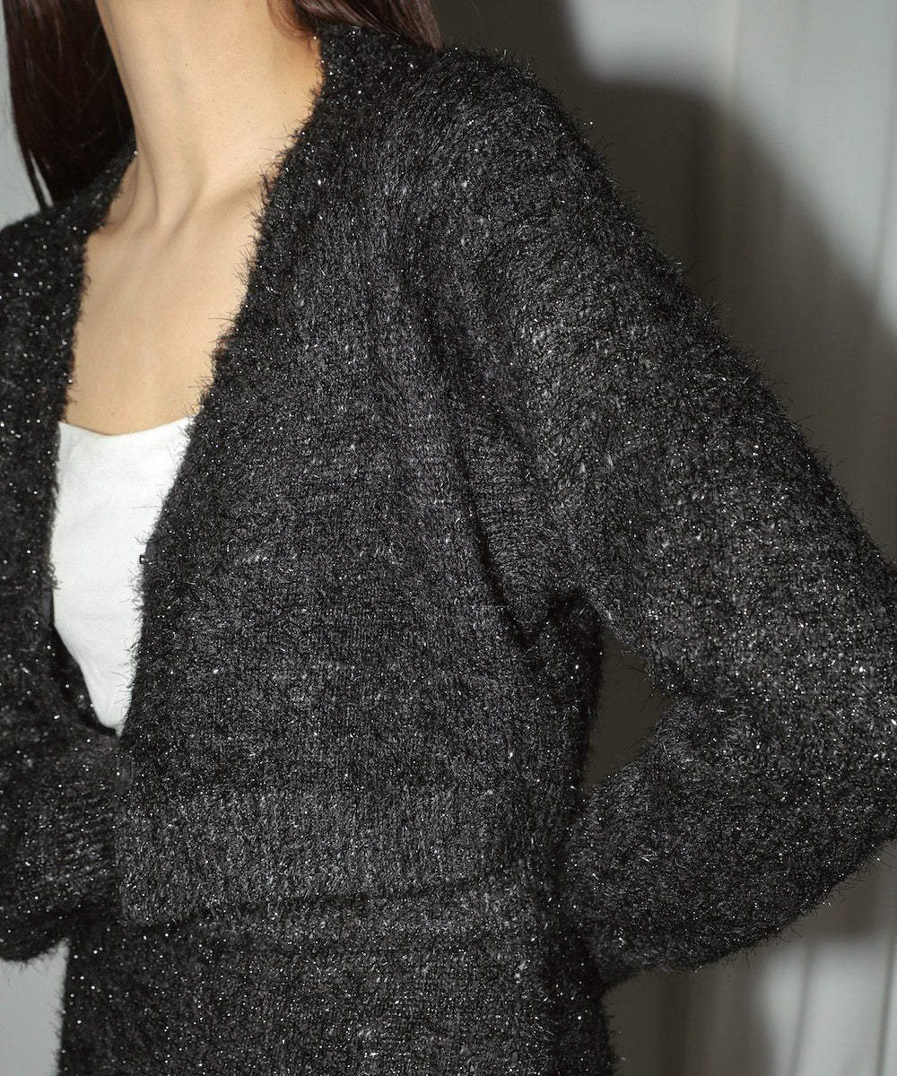 LAME KNIT CARDIGAN