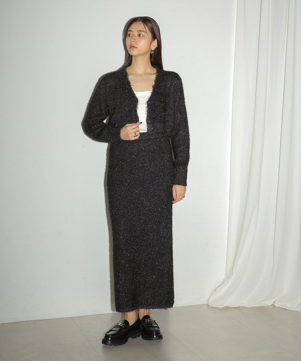 LAME KNIT CARDIGAN