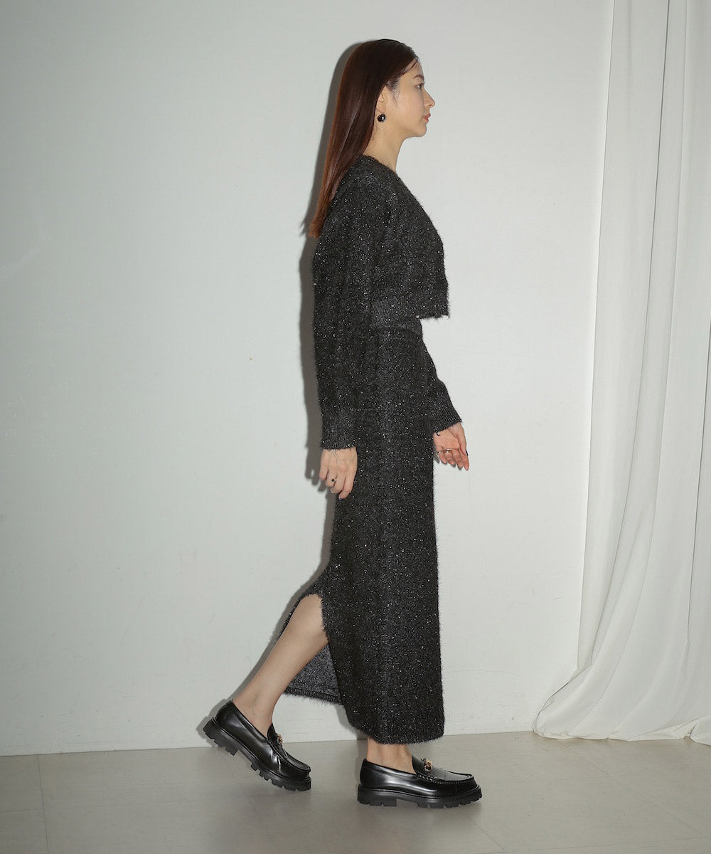 LAME KNIT CARDIGAN