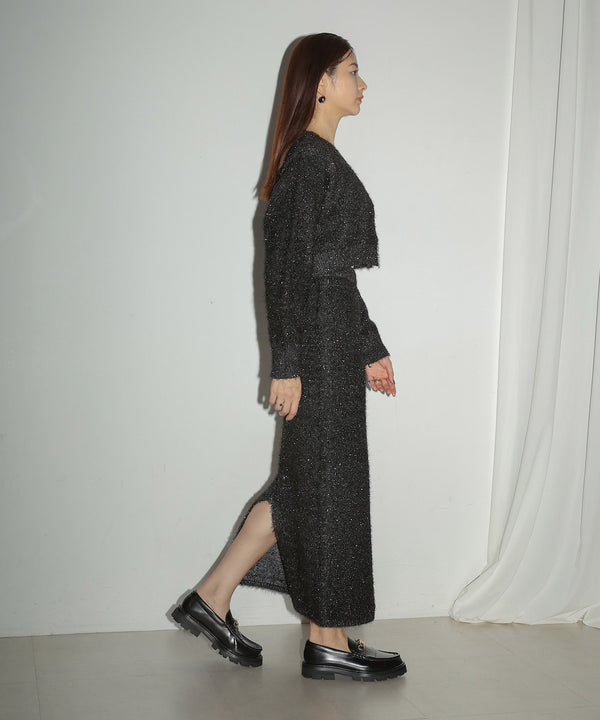 LAME KNIT CARDIGAN