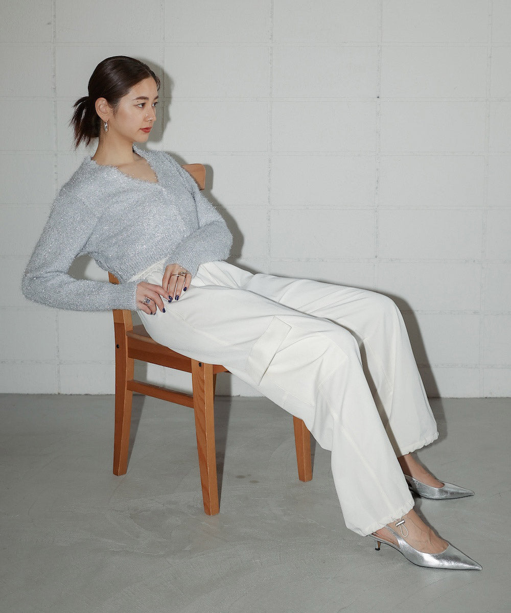 LAME KNIT CARDIGAN