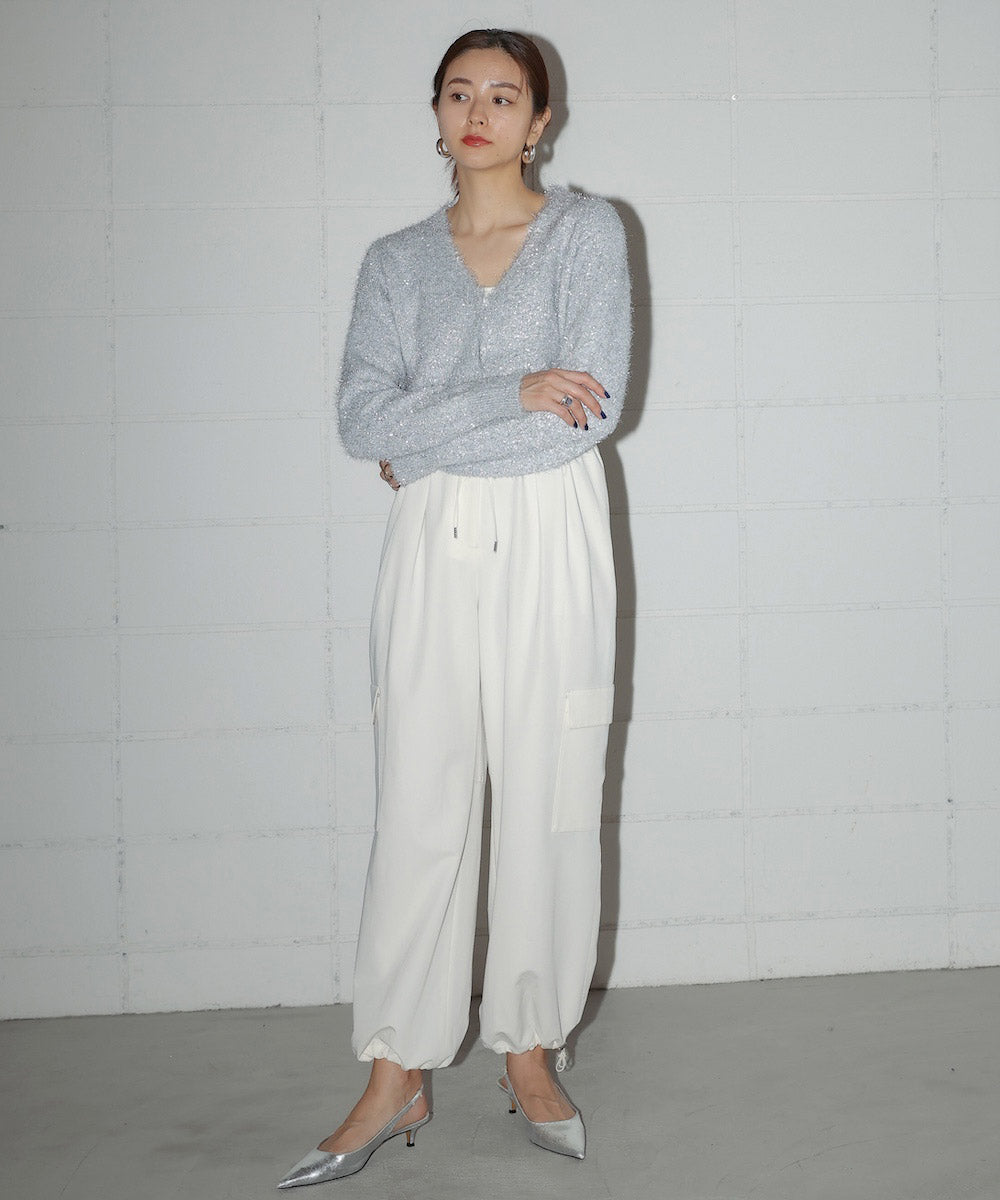 LAME KNIT CARDIGAN
