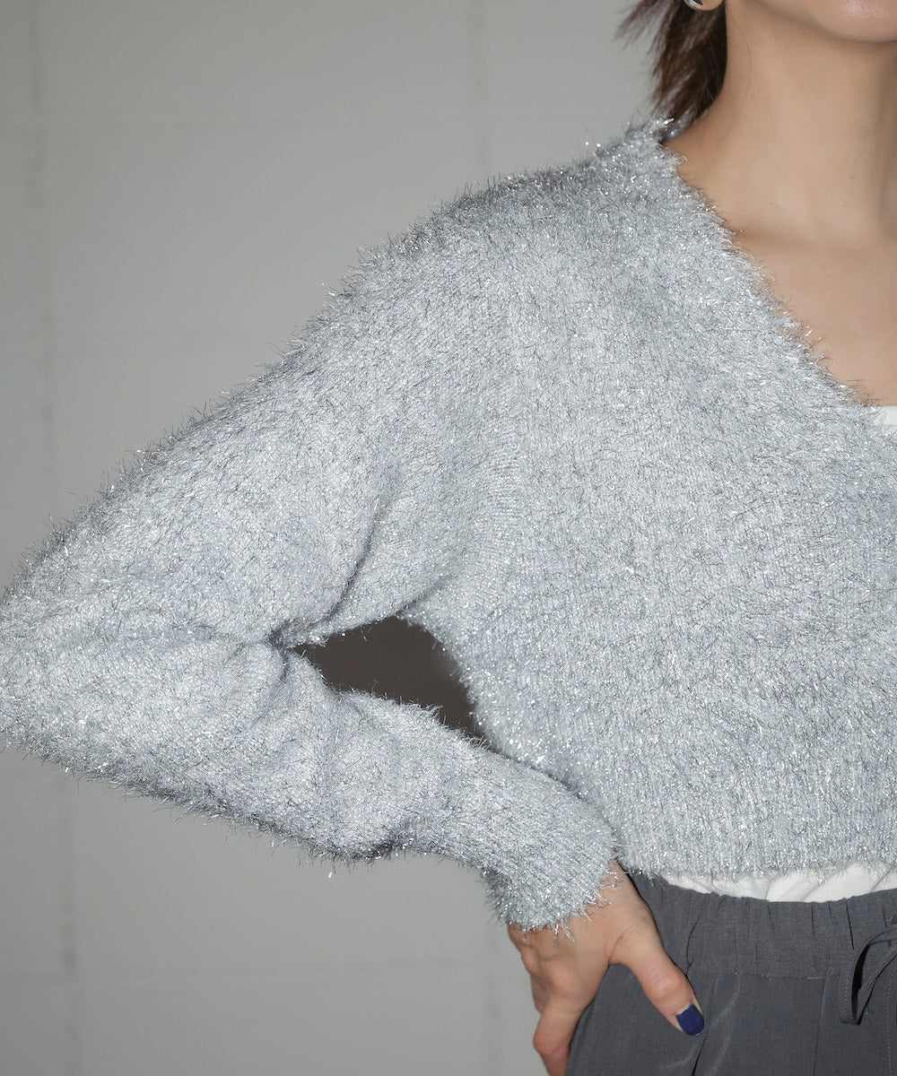LAME KNIT CARDIGAN