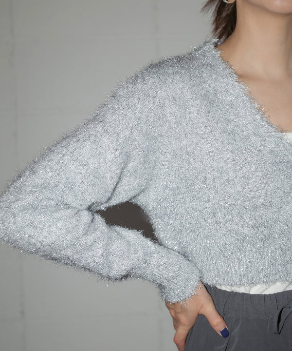 LAME KNIT CARDIGAN