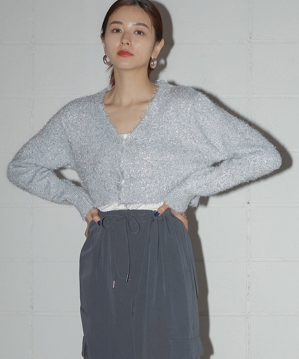 LAME KNIT CARDIGAN