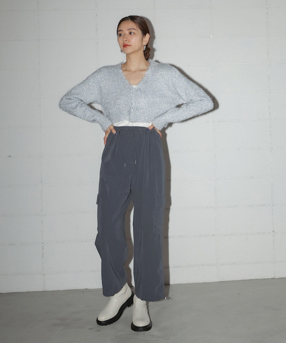 LAME KNIT CARDIGAN
