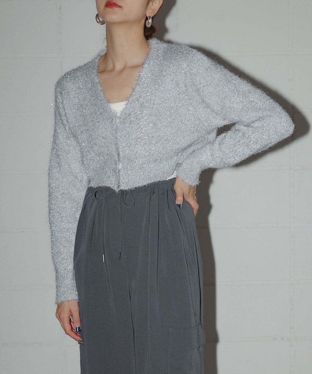 LAME KNIT CARDIGAN