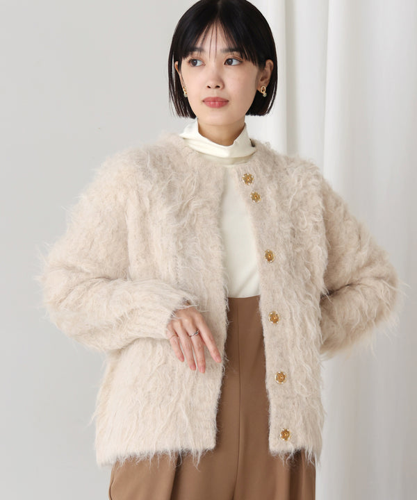 毛掻きシャギーニット