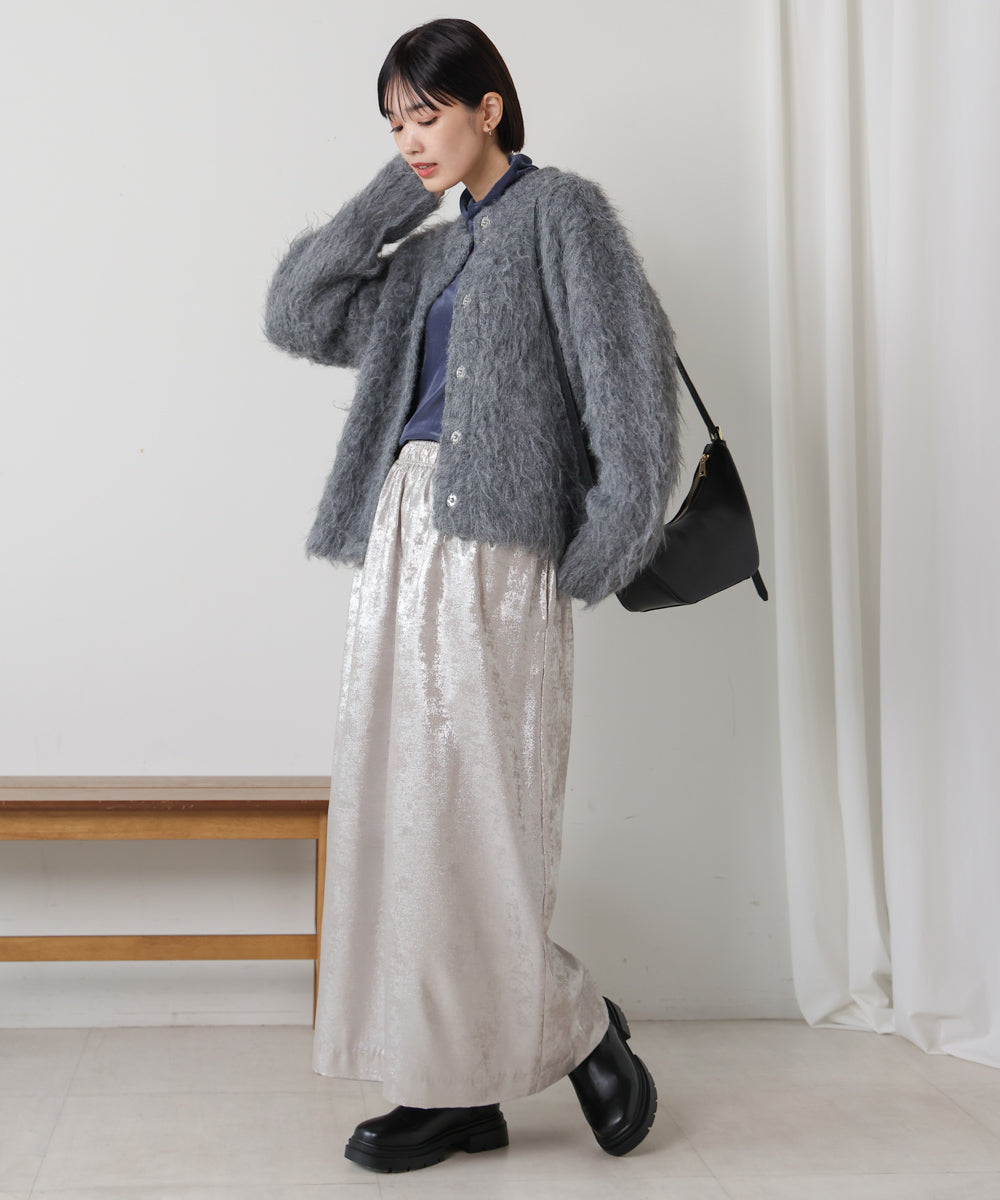毛掻きシャギーニット