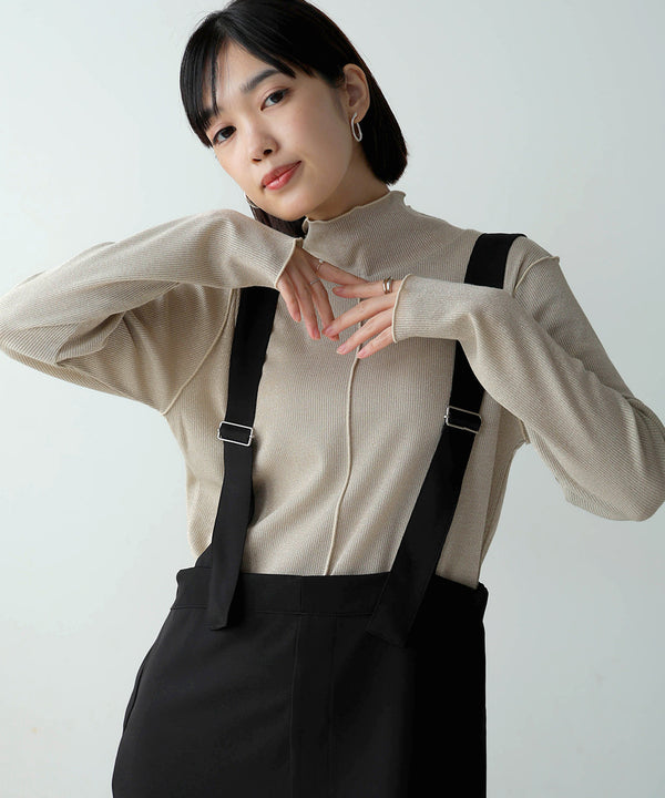 【再入荷】シルバーラメハイネックインナー