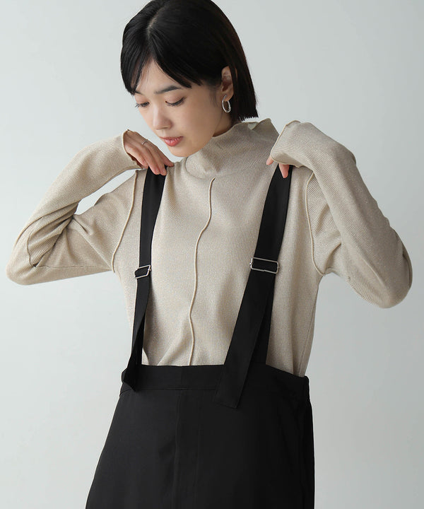 【再入荷】シルバーラメハイネックインナー