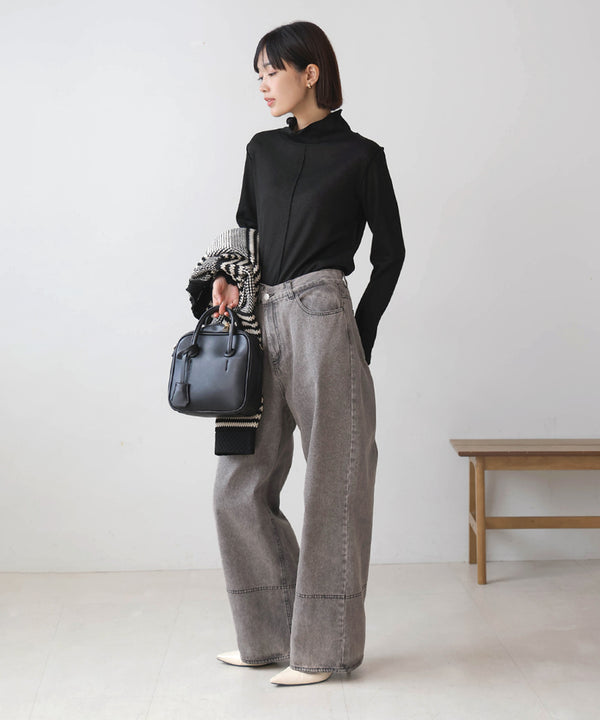 【再入荷】シルバーラメハイネックインナー
