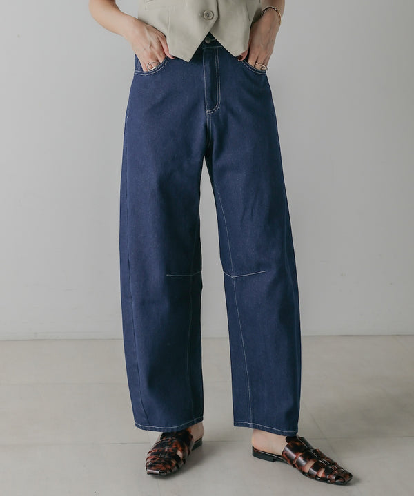 【M・Lサイズ展開】DENIM CURVE PANTS