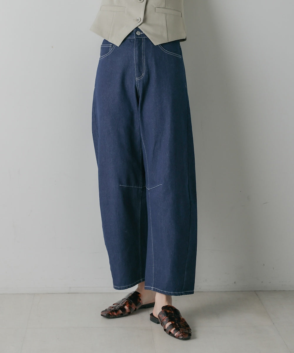 【M・Lサイズ展開】DENIM CURVE PANTS