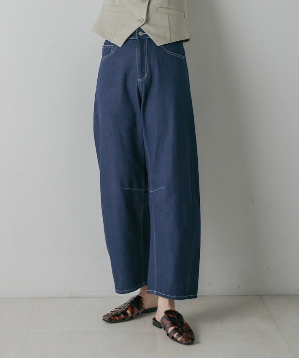 【M・Lサイズ展開】DENIM CURVE PANTS