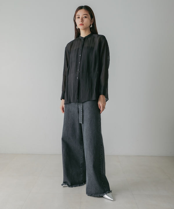 BACK CROSS SHEER SHIRT