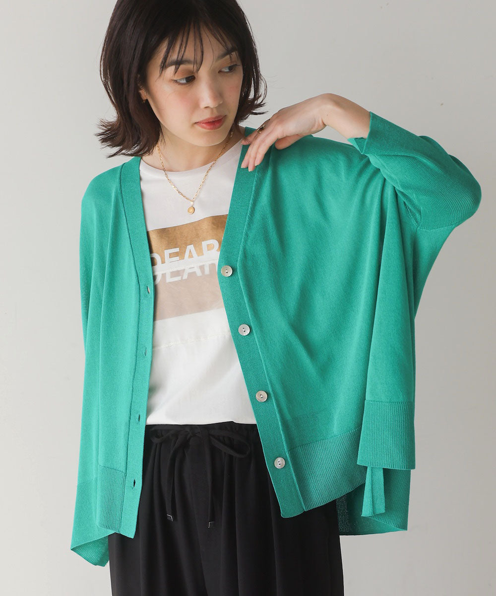 ＵＶサラサラＢＯＸシルエット前後差カーディガン