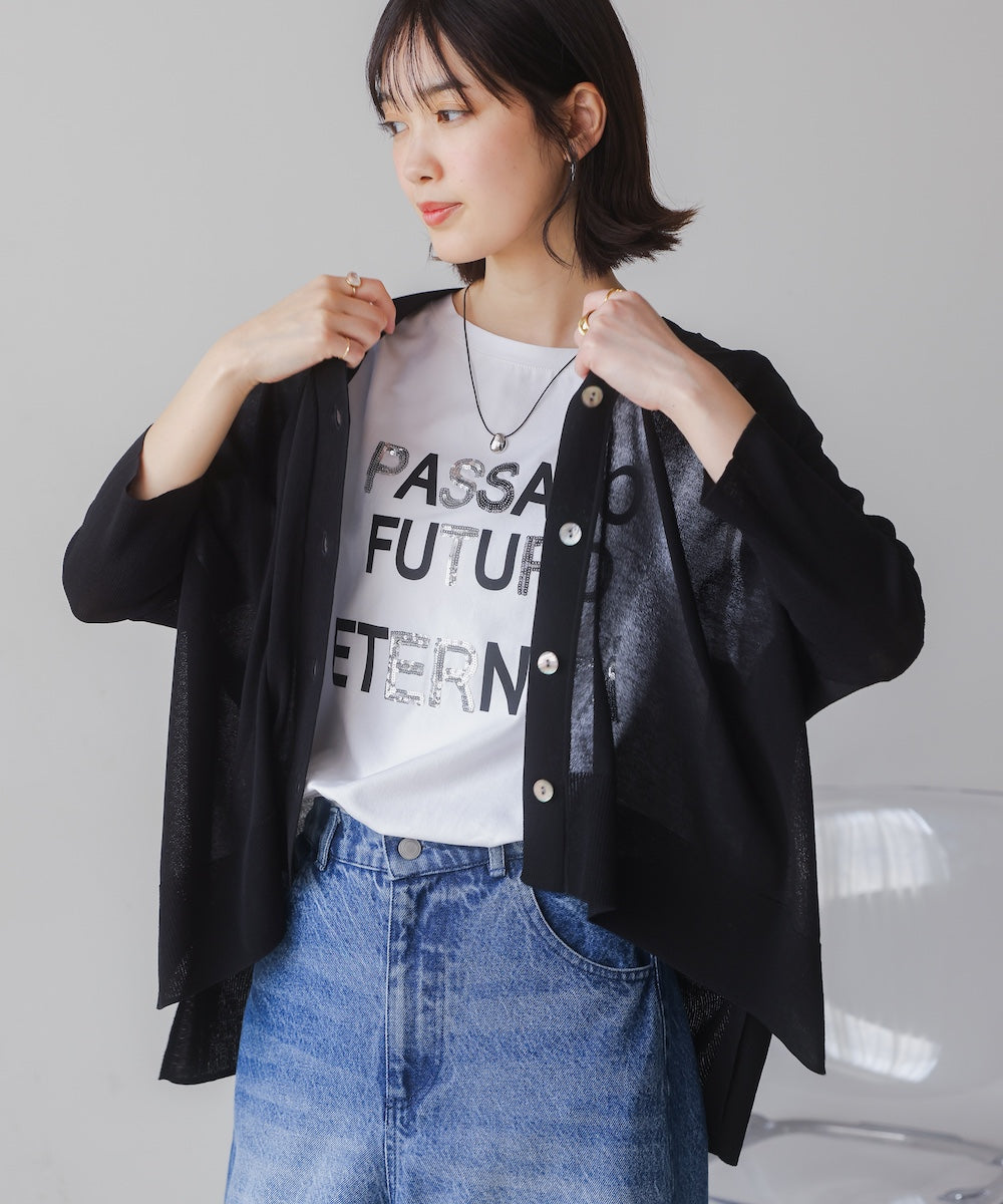 ＵＶサラサラＢＯＸシルエット前後差カーディガン
