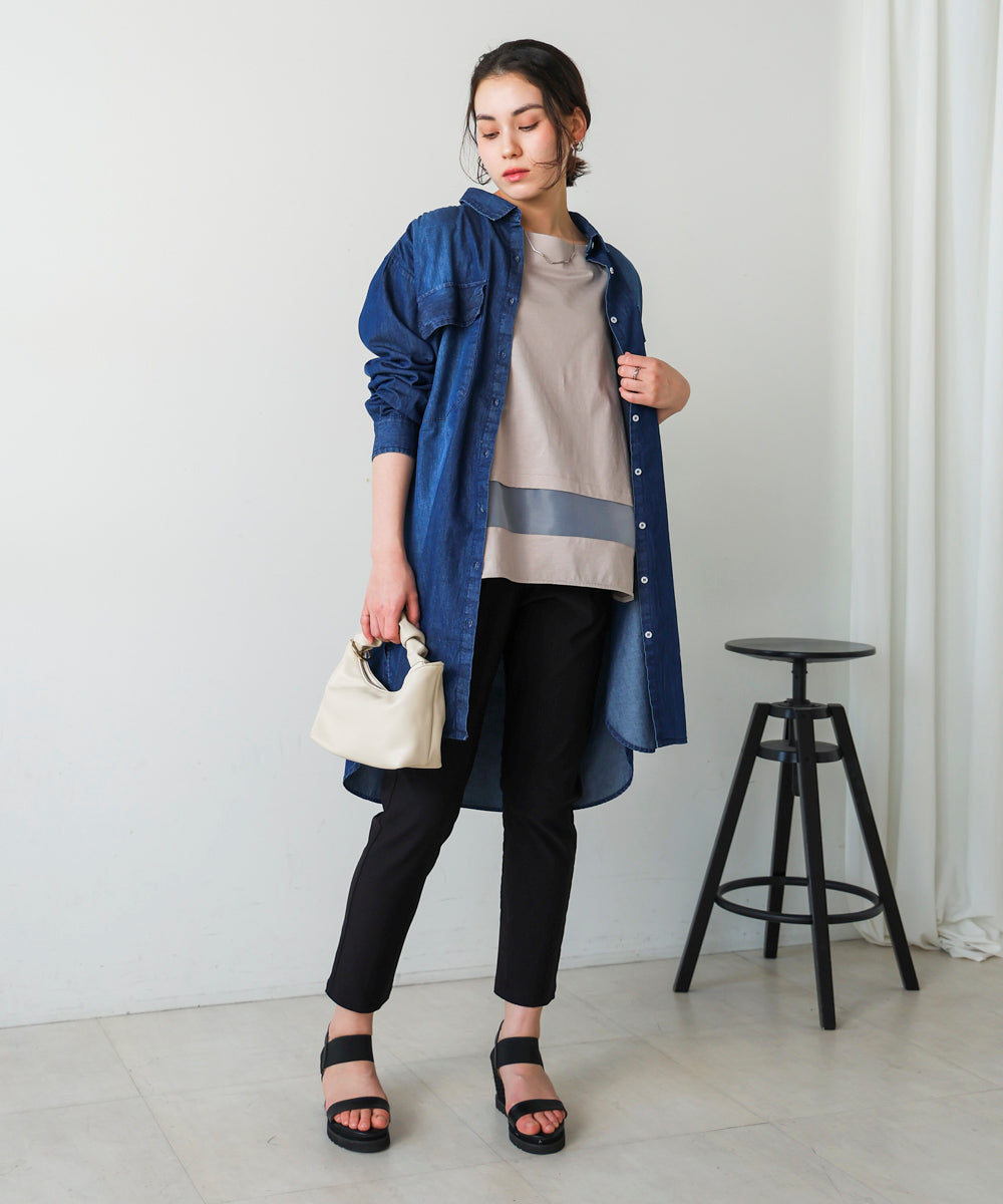 Ｗシルケットシアーラインプルオーバー