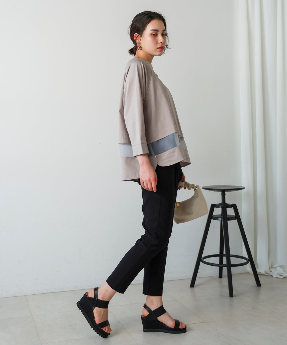 Ｗシルケットシアーラインプルオーバー
