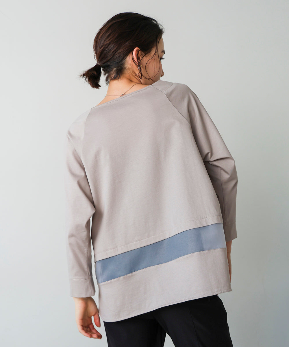 Ｗシルケットシアーラインプルオーバー
