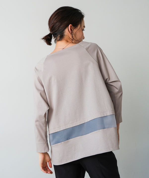 Ｗシルケットシアーラインプルオーバー