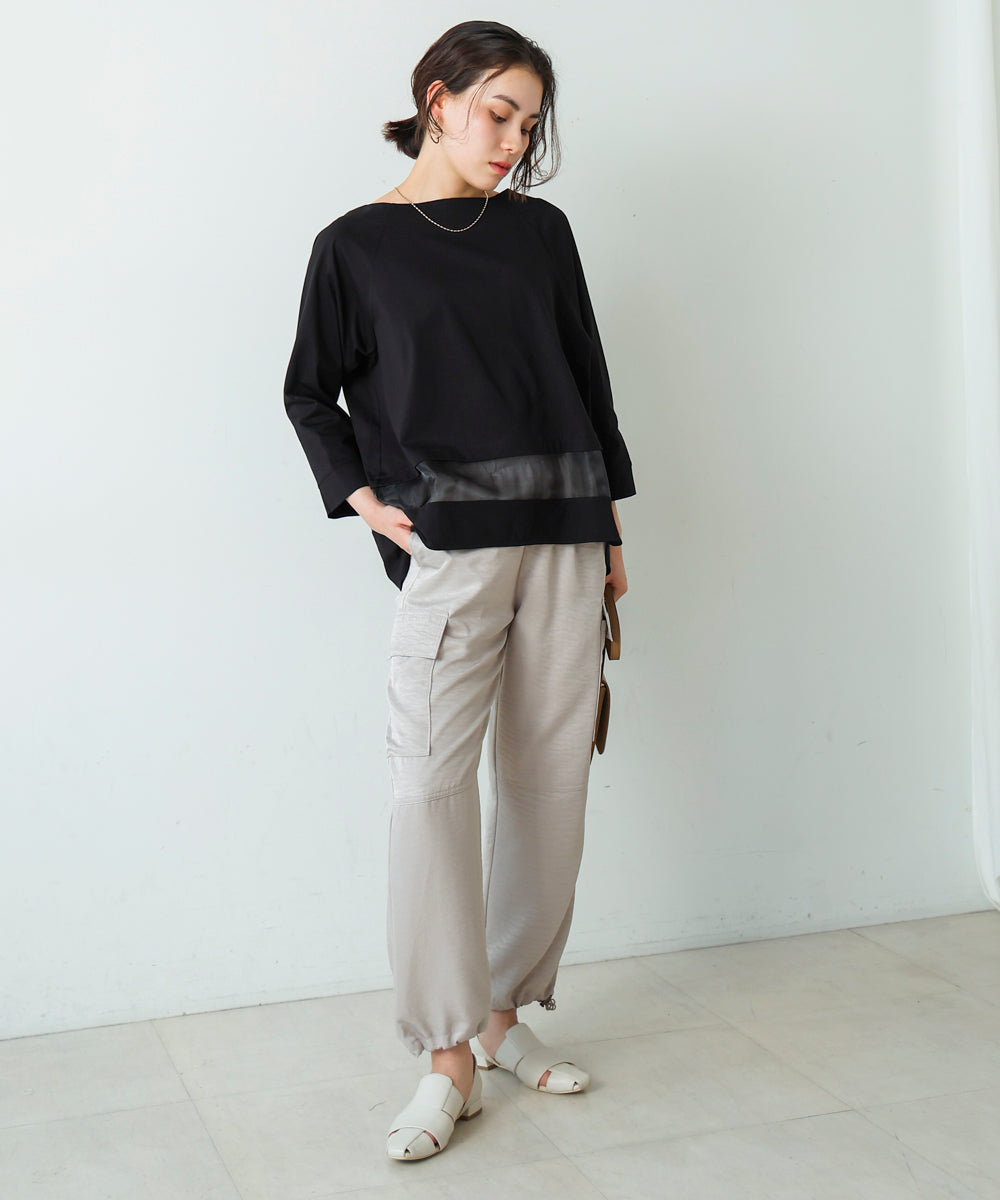 Ｗシルケットシアーラインプルオーバー