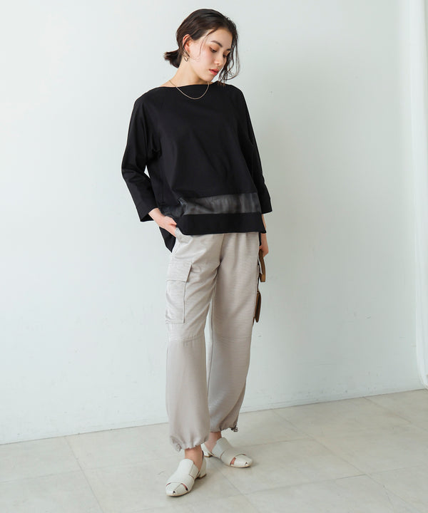 Ｗシルケットシアーラインプルオーバー